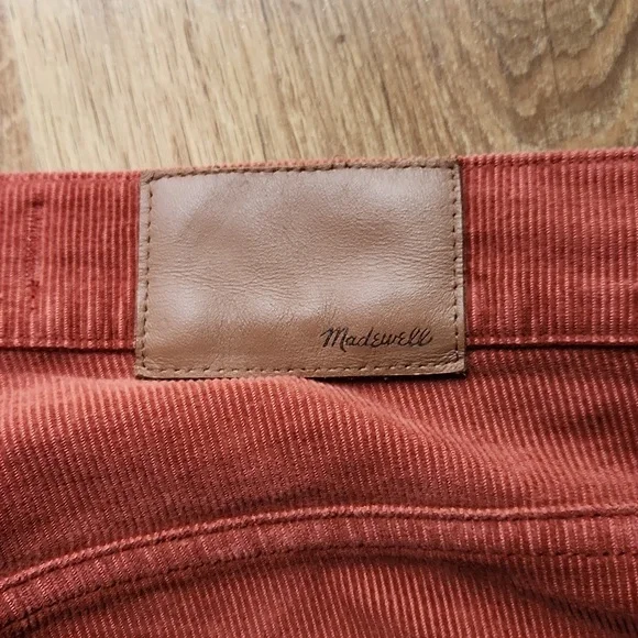 Madewell Cali-Demi boot corduroy pants front button closure size 26 - Picture 9 of 13